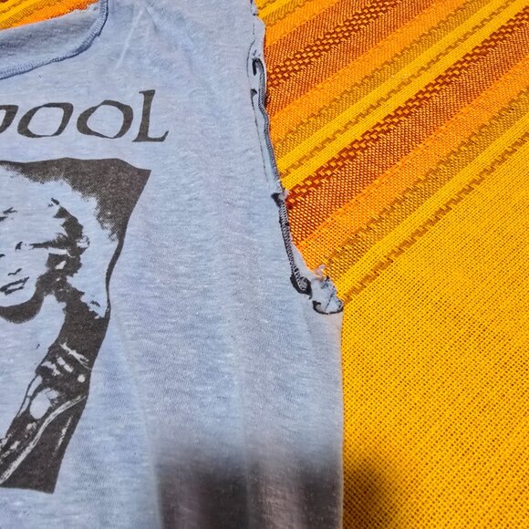 RARE 80s Girlschool Female Rock/Metal Band Orig. DIY Concert Cutoff T-Shirt S/M - Picture 5 of 11